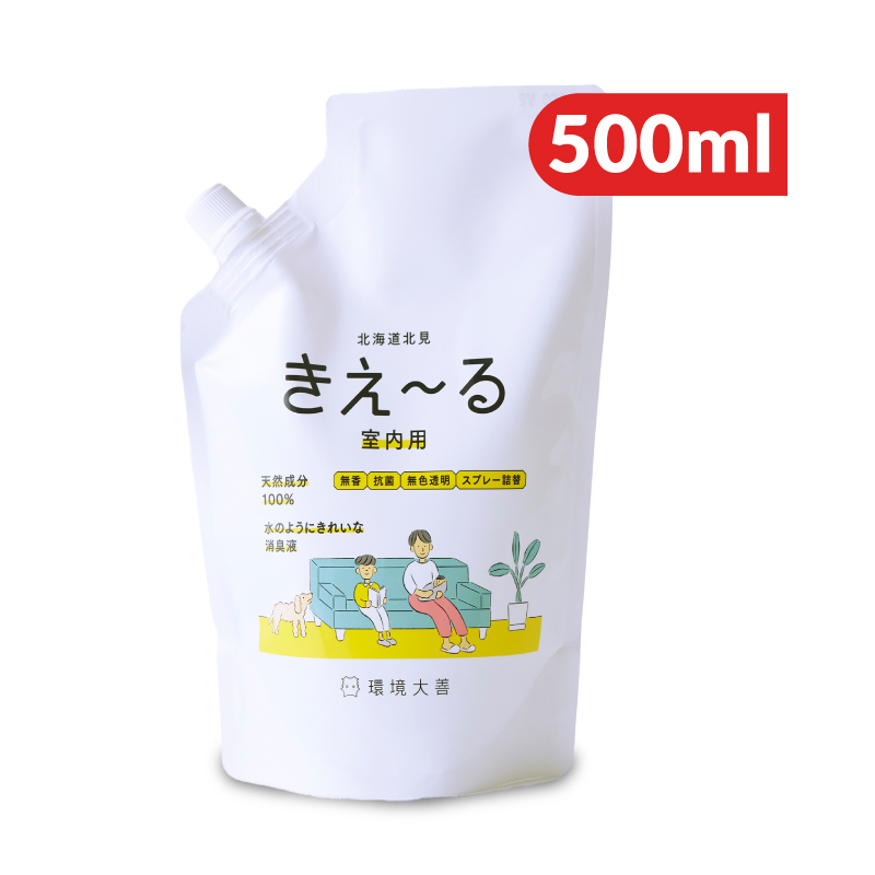 環境大善 きえーる 室内用 無香 詰替用 500ml｜にっぽん津々浦々