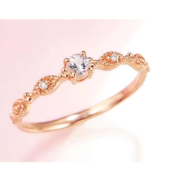 ジュエリーツツミ K10ピンクゴールドモルガナイトリング : ジュエリー