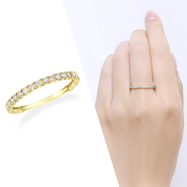 ツツミ 指輪 K18イエローゴールド ダイヤモンド リング（0.5 