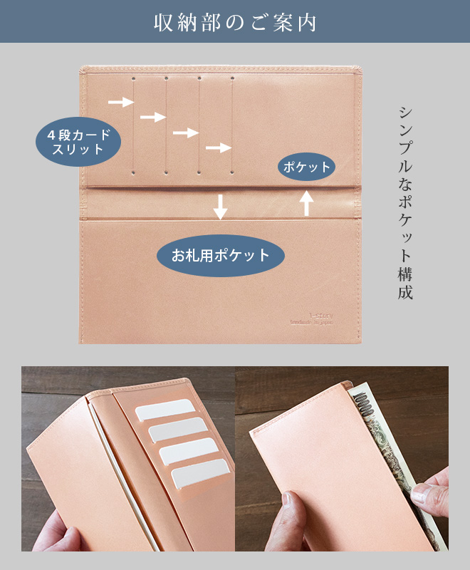 本革 コンパクト 長 札入れ 【素ヌメ革】小さい 薄い 極小 極薄 小銭