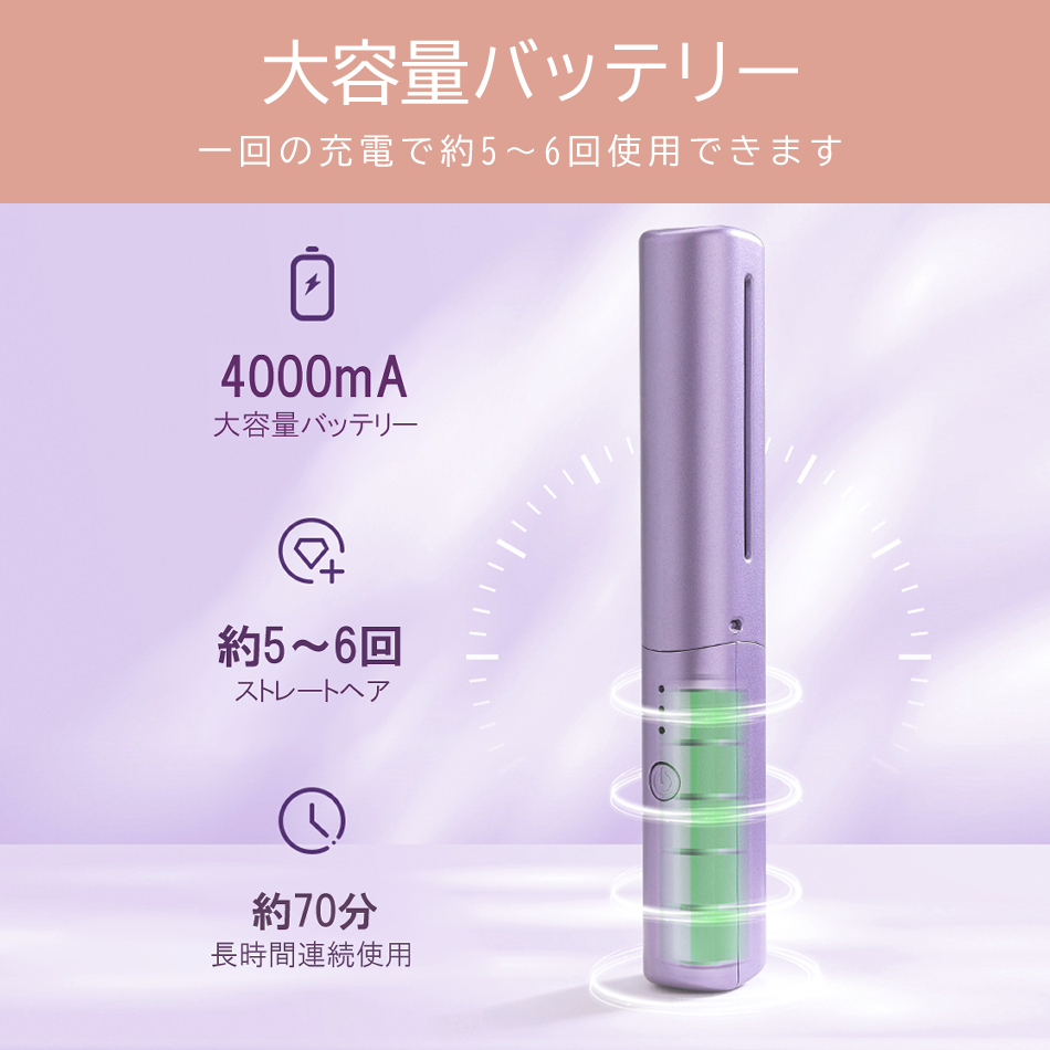 ワイヤレス ストレートヘアコーム BS-505