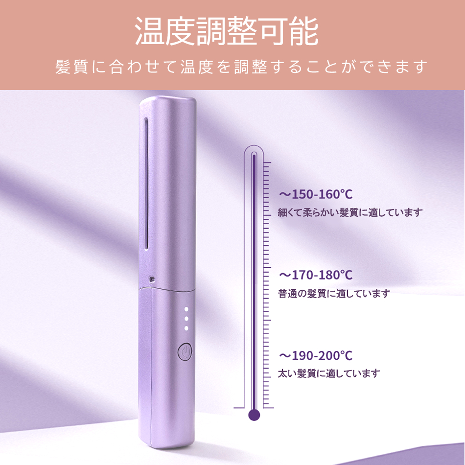 Amazon | 縮毛矯正コーム 360度回転 コードレスヘアコーム 女性