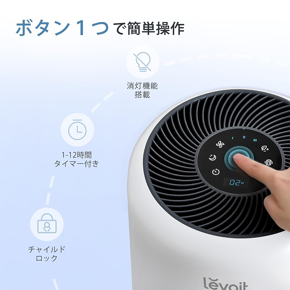 空気清浄機 levoit レボイト コンパクト Core 300 卓上 hepa フィルター 強力 ハウスダスト ウイルス除去 カビ 省エネ 20畳 純正品 ２年保証 |  | 20