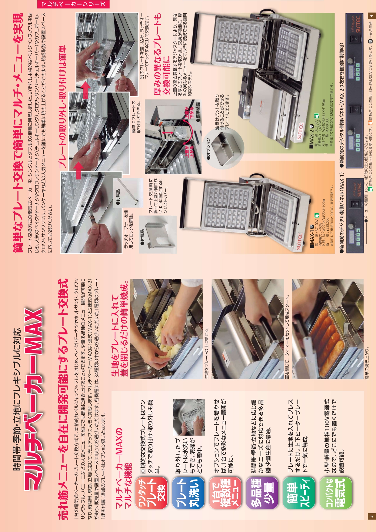 サンテック (SUNTEC) マルチベーカー MAX-1 1連式 W270×D455
