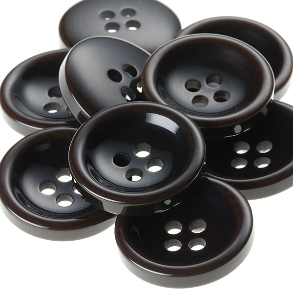 Ｖ７７　23mm  color.47ダークブラウン  コート対応ボタン老舗テーラー御用達スーツボタン専門店の高級ボタン