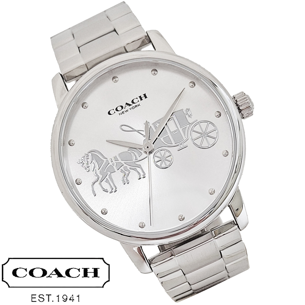 【新品・未使用】COACH ゴールド アナログ時計 新品同様 未使用 可動品 COACH コーチ クォーツ 腕時計 メンズ