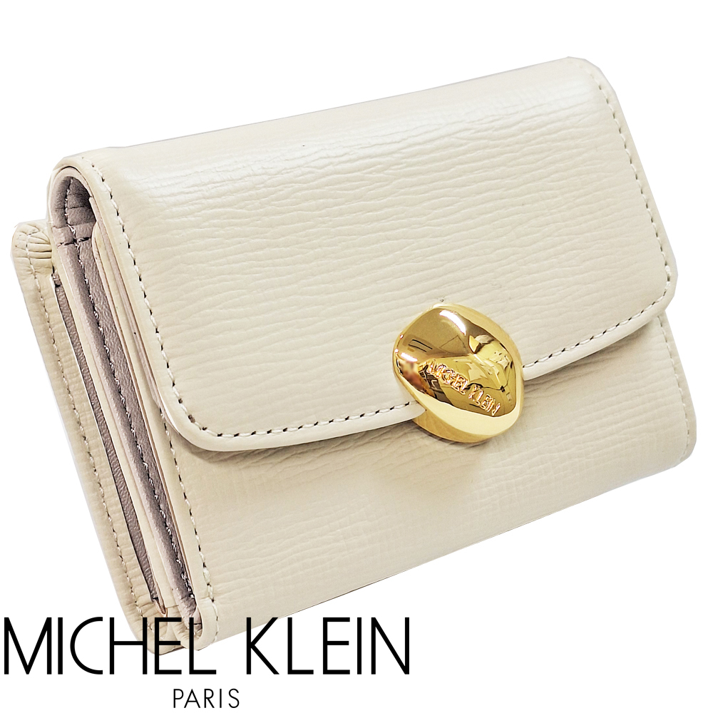 MICHEL  コンパクト財布 レディース 牛革 2008-ECRU MICHEL KLEIN コンパクト財布 レディース 牛革 2008-ECRU