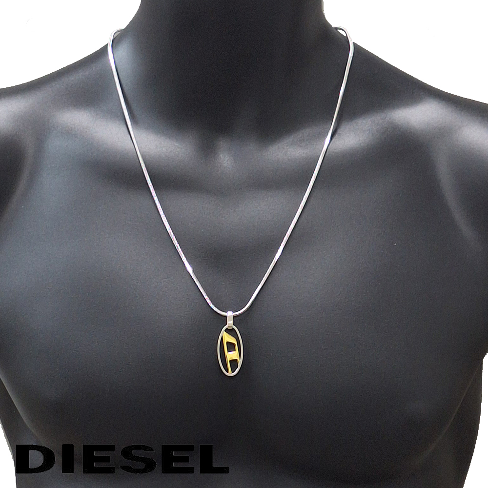 DIESEL Dx1421　ディーゼル ネックレス [diesel046] Women's Red enamel chain necklace | Silver | Diesel