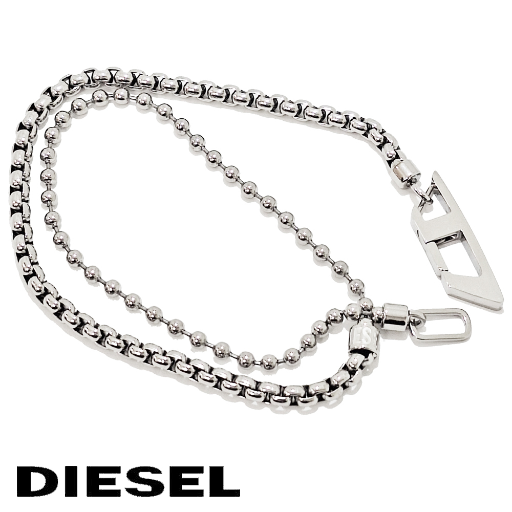 DIESEL ディーゼル チェーンブレスレット シルバー メンズ 箱・袋付き DIESEL（ディーゼル） ブレスレット アクセサリー メンズ ブレスレット