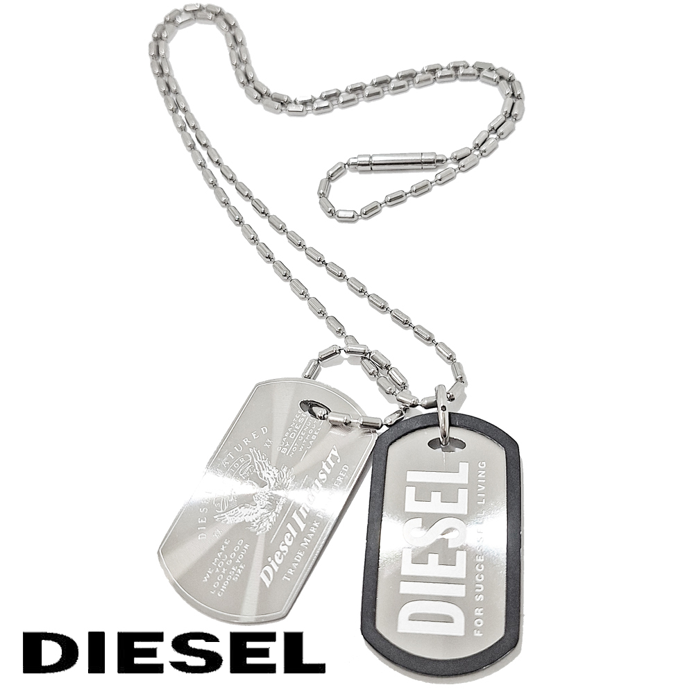 DIESEL（ディーゼル） ネックレス メンズ DX1553040 ドッグタグ ダブル