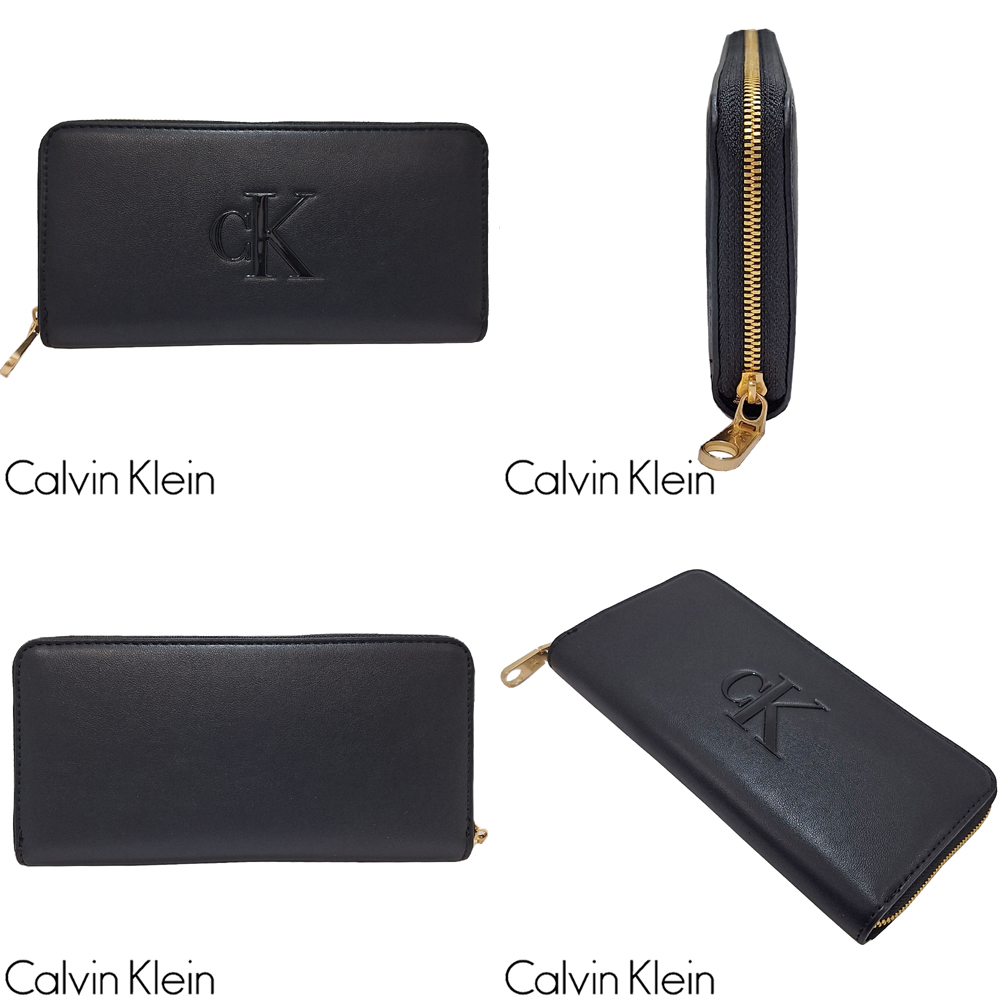 ☆極美品☆ カルバンクライン L字ファスナー長財布 黒 Calvin Klein（カルバン・クライン） 長財布 メンズ レディース