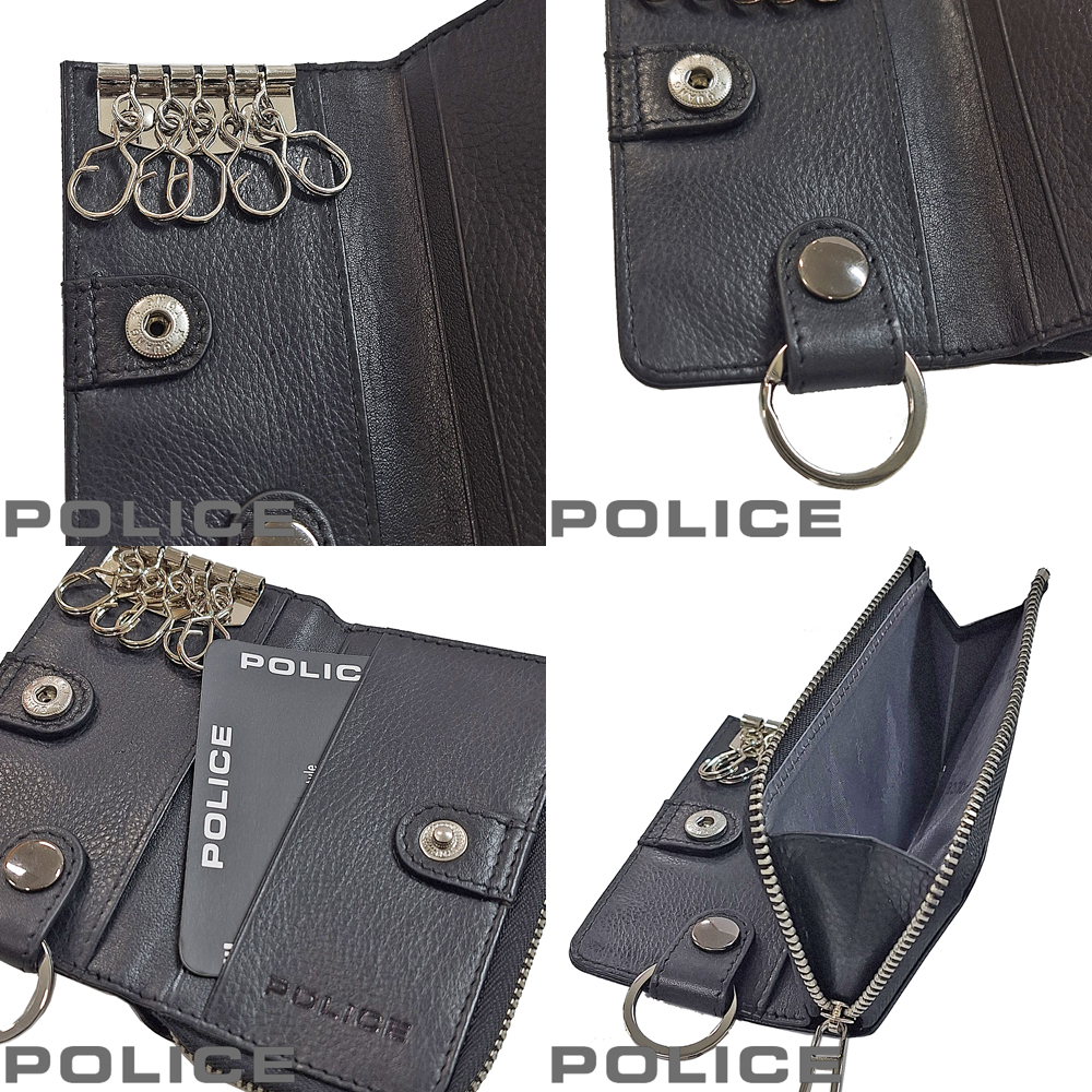 ポリス 小銭入れ PA-5509 ブラック POLICE（ポリス） キーケース レザー ブラック メンズ 小銭入れ