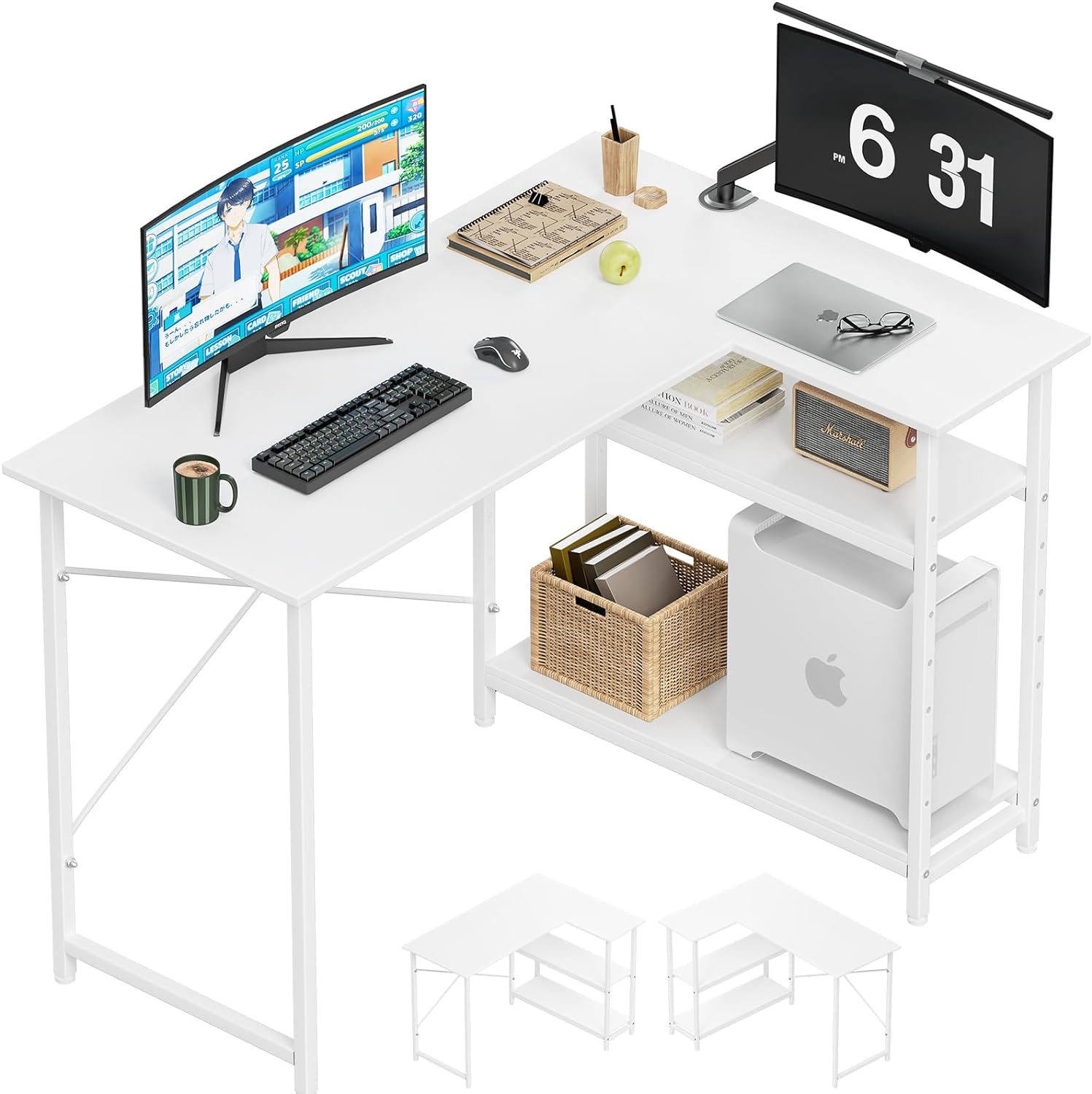 連休限定値下げ！コーナーパソコンデスク 机 鏡台 送料無料 作業台 新品 blgs_ak-desk-3005