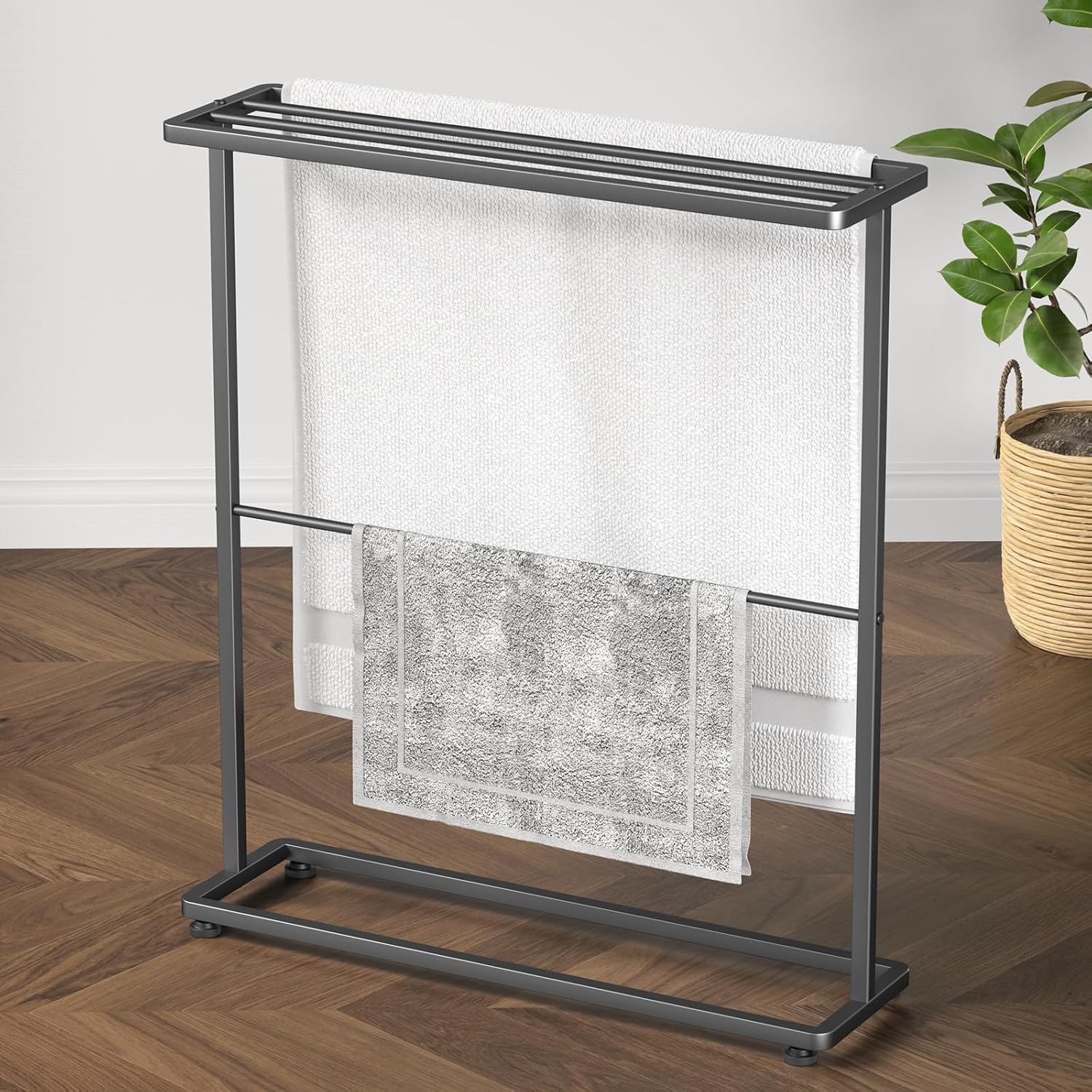 バスタオル掛け バスタオルハンガー 約W65XD18XH74.5cm 掛けやすい