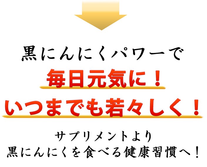 元気を実感！黒にんにく！