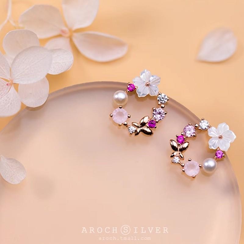 ピアス レディース かわいい 花 花びら フラワー 蝶 蝶々 バタフライ 