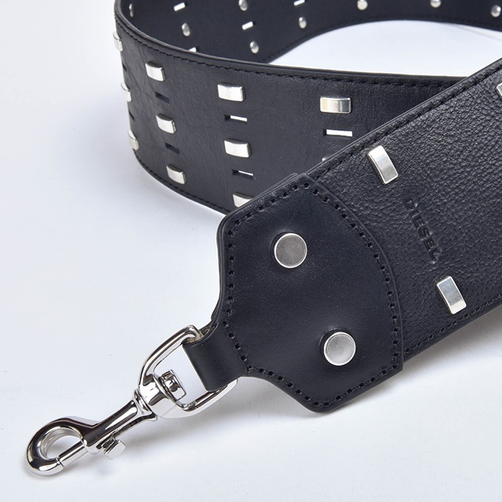 ディーゼル DIESEL レザーショルダーストラップ レディース 牛革 スタッズ装飾 型抜き カットアウト BEAUTYSTRAP LEATHER