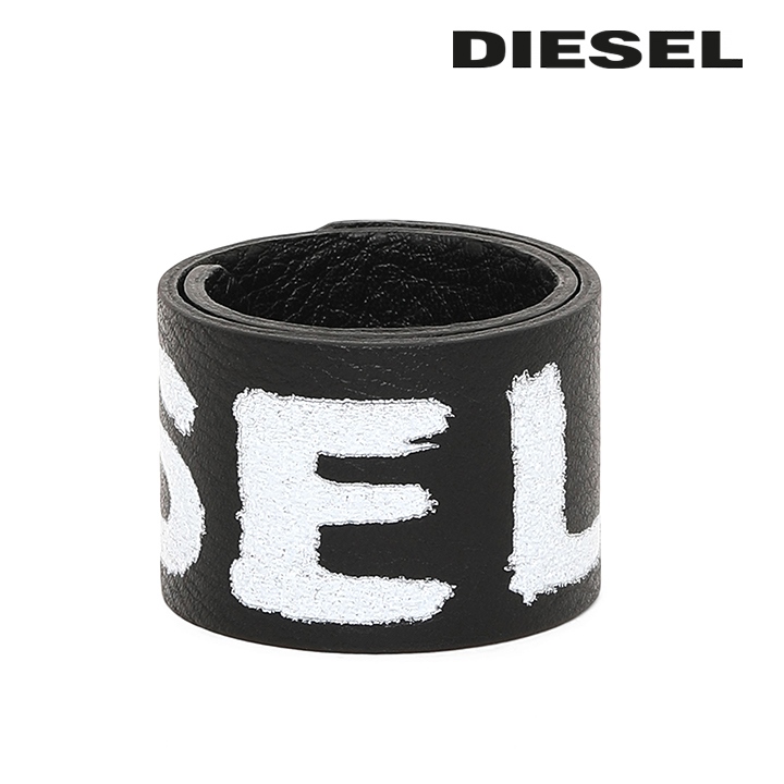 【男女大人気】★DIESEL★オーバル D ロゴ レザー ブレスレット DIESEL》 DX1516040 オーバル Dロゴ レザー ブレスレット