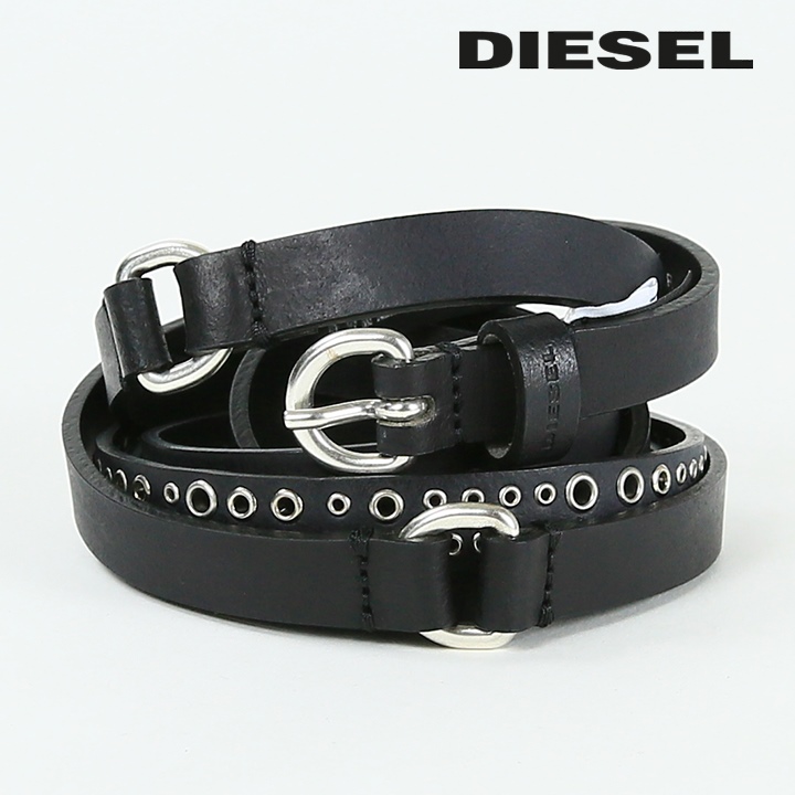 DIESELディーゼル　レディース　スタッズベルト　２重巻き ディーゼルスタッズベルト2重巻き