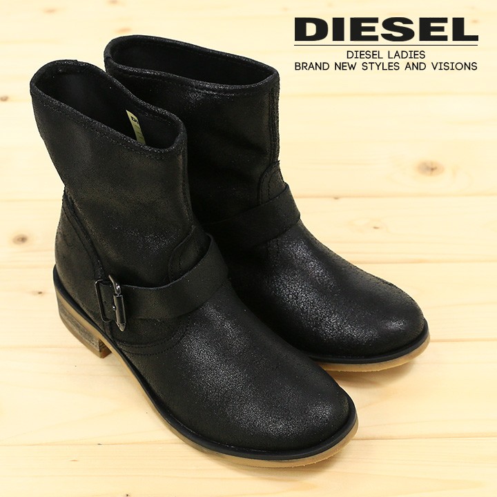 ディーゼル DIESEL ショートブーツ 靴 レディース クラック加工