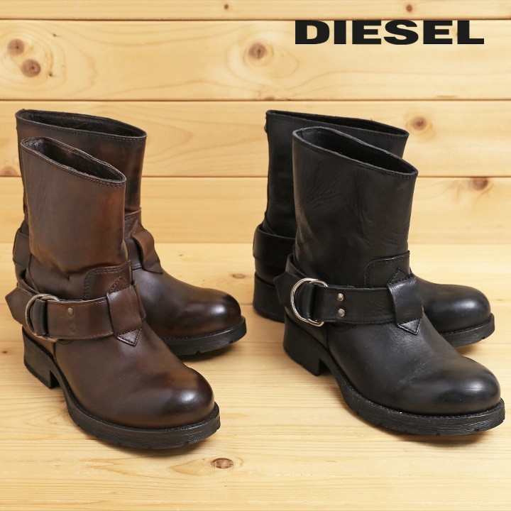 DIESEL ディーゼル革ブーツ 見事な 見事な