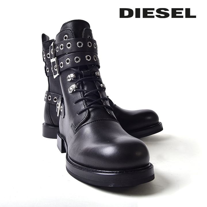 ディーゼル DIESEL レースアップブーツ 靴 レディース 本革 レザー サイドジップ ベルトアクセント レザーブーツ D-KOMB BOOT  STRAP CB : die-l-k-a8-467 : 買っCiao!トゥット トゥット - 通販 - Yahoo!ショッピング