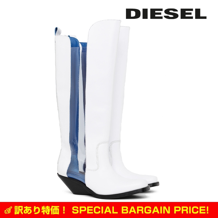 【新品未使用‼️】DIESELレディース ロングブーツ レザー 楽天市場】☆DIESEL ディーゼル レディース☆牛革 本革 ブロックヒール
