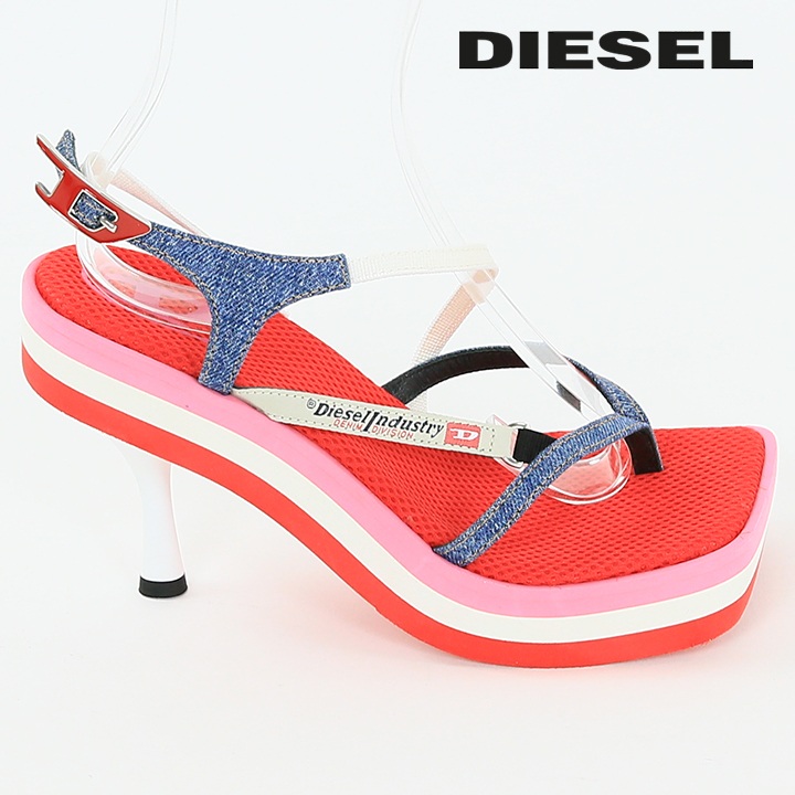 DIESEL（ディーゼル） ヒールサンダル レディース デニムストラップ
