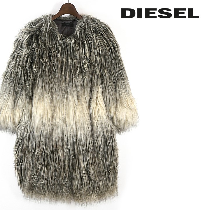 ディーゼル DIESEL ファーコート レディース ロングファー フェイク