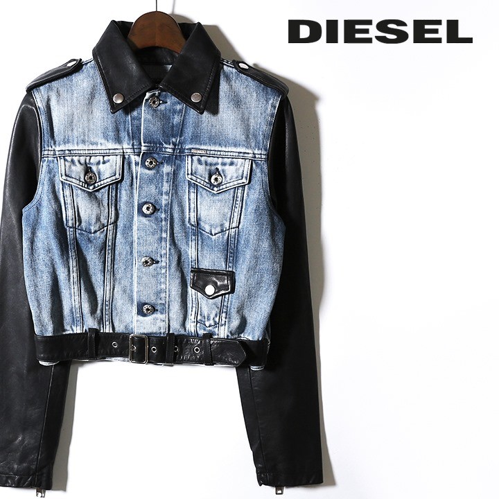 ディーゼル DIESEL デニムジャケット レディース ケミカルウォッシュ