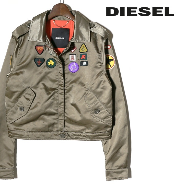 ディーゼル DIESEL ブルゾンジャケット レディース ワッペン装飾 