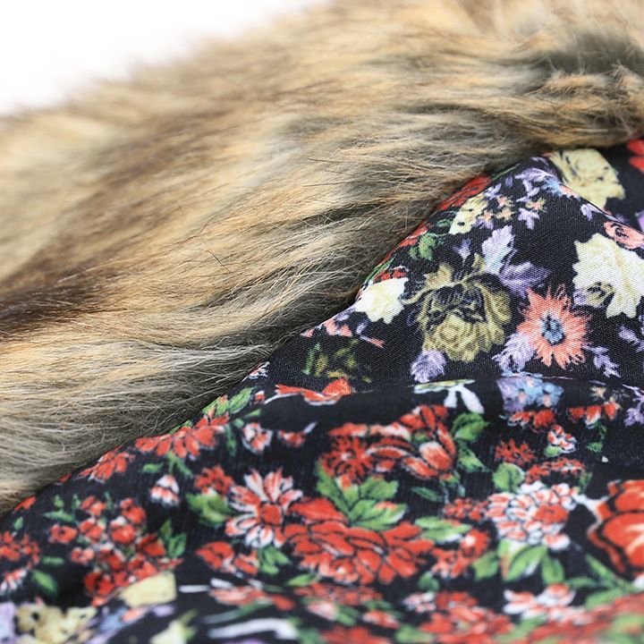 DIESEL ディーゼル フェイクファーコート レディース 総柄花柄
