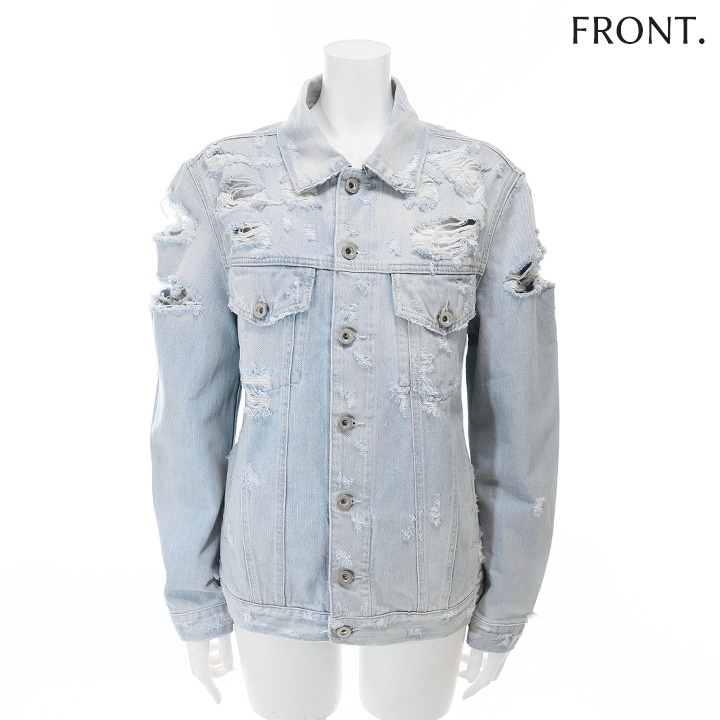 DIESELレディースヴィンテージウォッシュ加工 デニムジャケット DIESEL ディーゼル デニムジャケット レディース クラッシュ