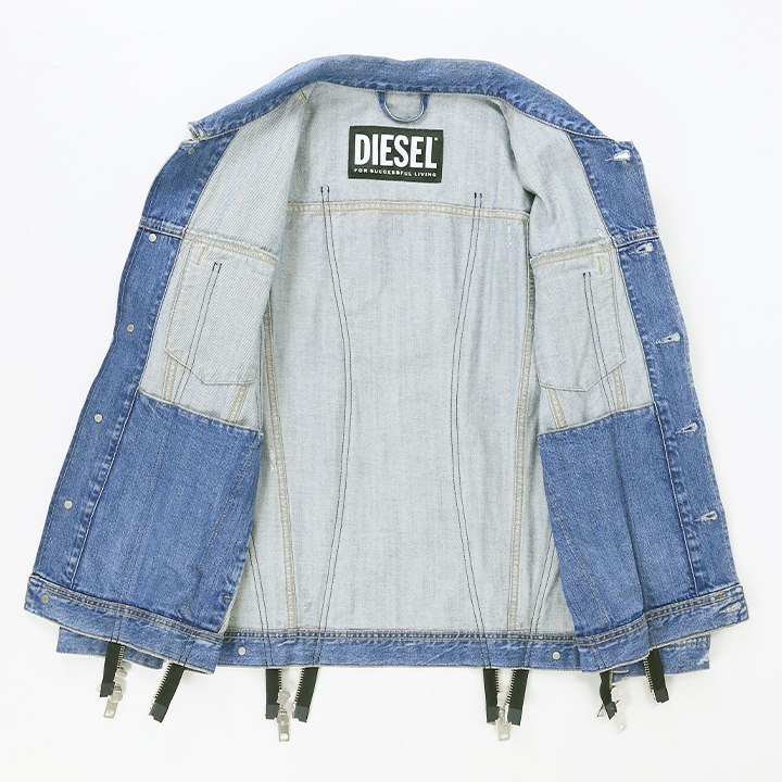 DIESEL（ディーゼル） デニムジャケット レディース クラッシュ 