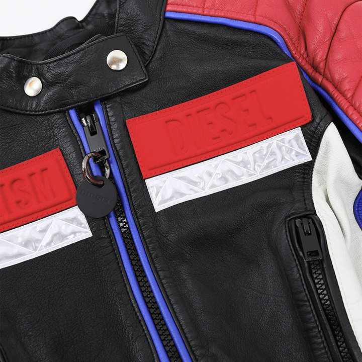 DIESEL（ディーゼル） レザージャケット レディース 羊革 本革 肘
