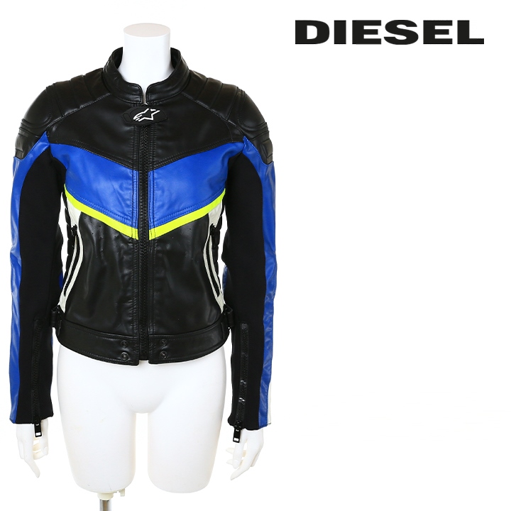 ディーゼル DIESEL レザージャケット レディース アルパインスターズコラボ 牛革 本革 ライダース ASTARS-LQUATTRO