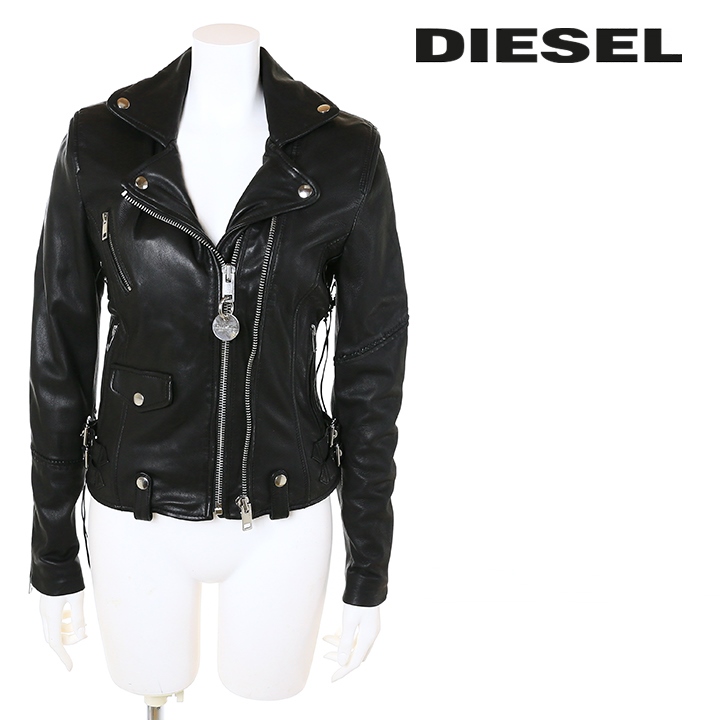 ラッピング無料】 DIESEL（ディーゼル） ライダージャケット 羊革100 