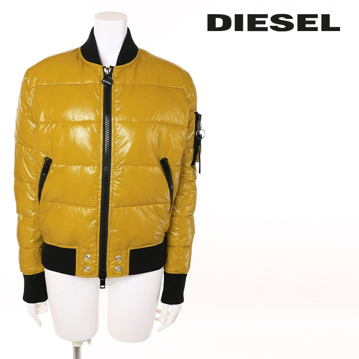 ディーゼル DIESEL 中綿ジャケット レディース 光沢ナイロン 防風