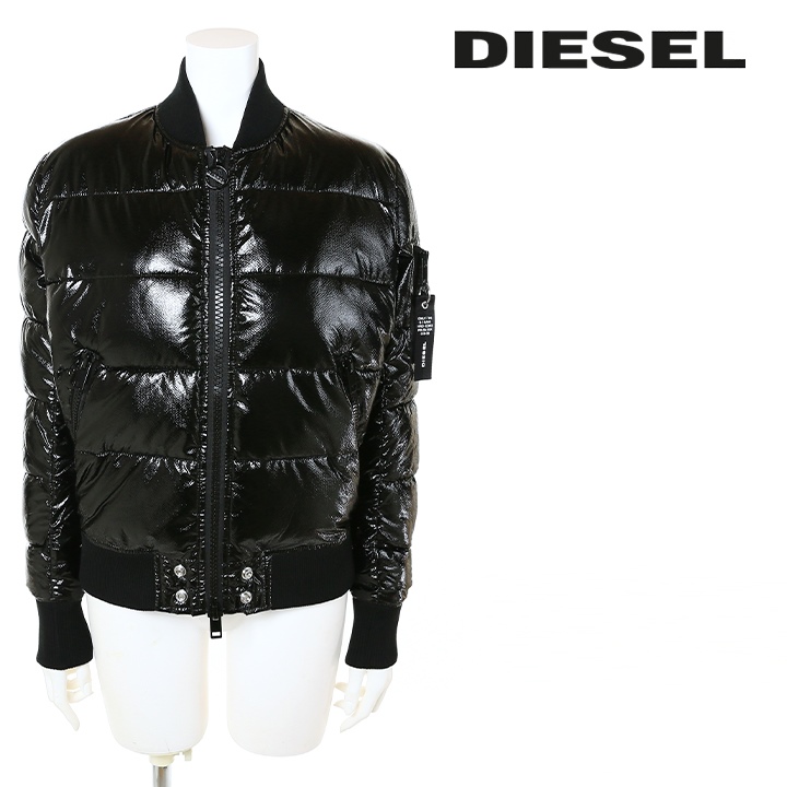 ディーゼル DIESEL 中綿ジャケット レディース 光沢ナイロン 防風