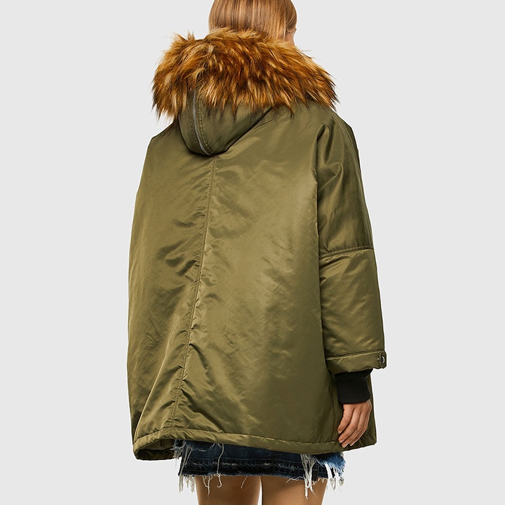 DIESEL（ディーゼル） 中綿ジャケット レディース エコファー フェイク