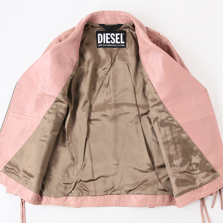 DIESEL ダブル ライダース ジャケット レディース DIESEL ディーゼル レザーダブルライダースジャケット