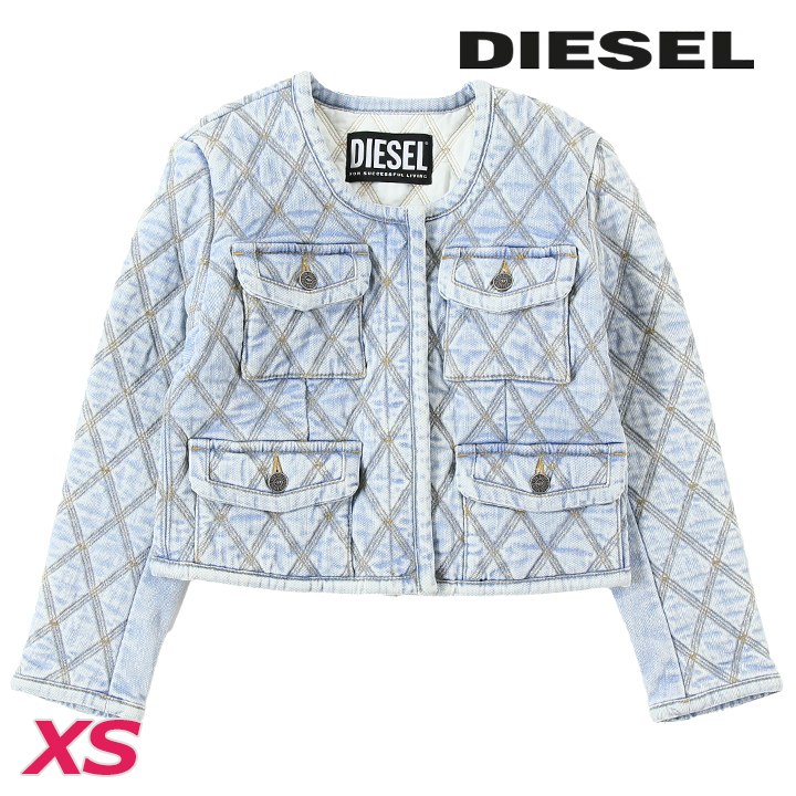 【タグ付未使用】DIESEL ディーゼル ウォッシュド フリル デニムジャケット DIESEL ディーゼル キルティングデニムジャケット レディース