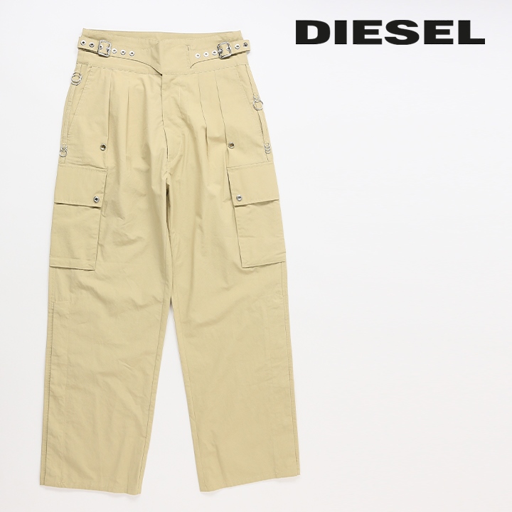 DIESEL ハトメコットンダックワークパンツ ホワイト/TW265