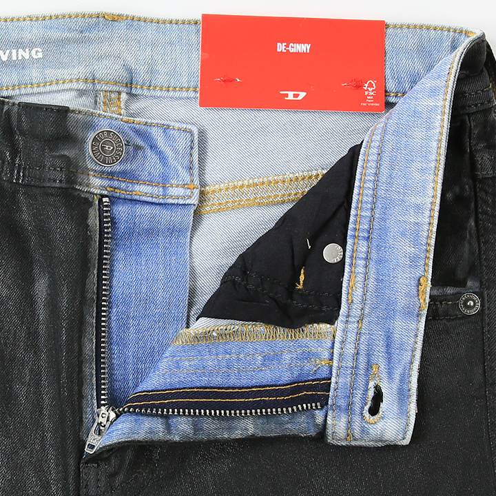 ディーゼル】コーティング加工 切替 バイカラー　ストレッチ テーパード デニム 楽天市場】☆DIESEL ディーゼル レディース☆コーティング加工