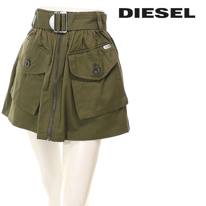 ディーゼル DIESEL ミニスカート レディース ウエストベルト付き