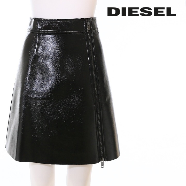 ディーゼル DIESEL ミニスカート レディース エナメルフェイクレザー