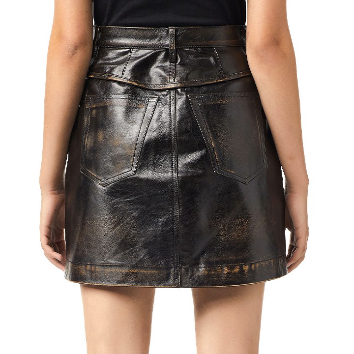 DIESEL（ディーゼル） レザーミニスカート レディース 牛革 本革