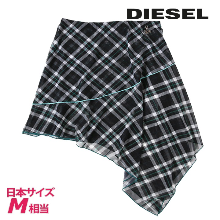 DIESEL シフォン レイヤー デニム ミニ スカート デニムBoxプリーツミニスカート[品番：GORW0008622]｜GORGE