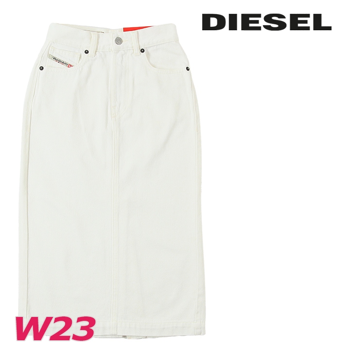 DIESEL（ディーゼル） ホワイトデニムペンシルスカート レディース