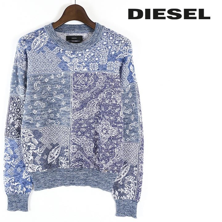 【美品】ディーゼル レディース ビッグロゴ 薄手 長袖ニットセーター DIESEL - ディーゼルビッグロゴ薄手ニットセーターの通販 by